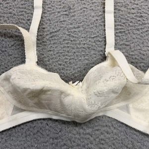 VTG Norvell Bra 28EE Full Coverage 377  Soft Cup Cone Style Lace Floral NOWT